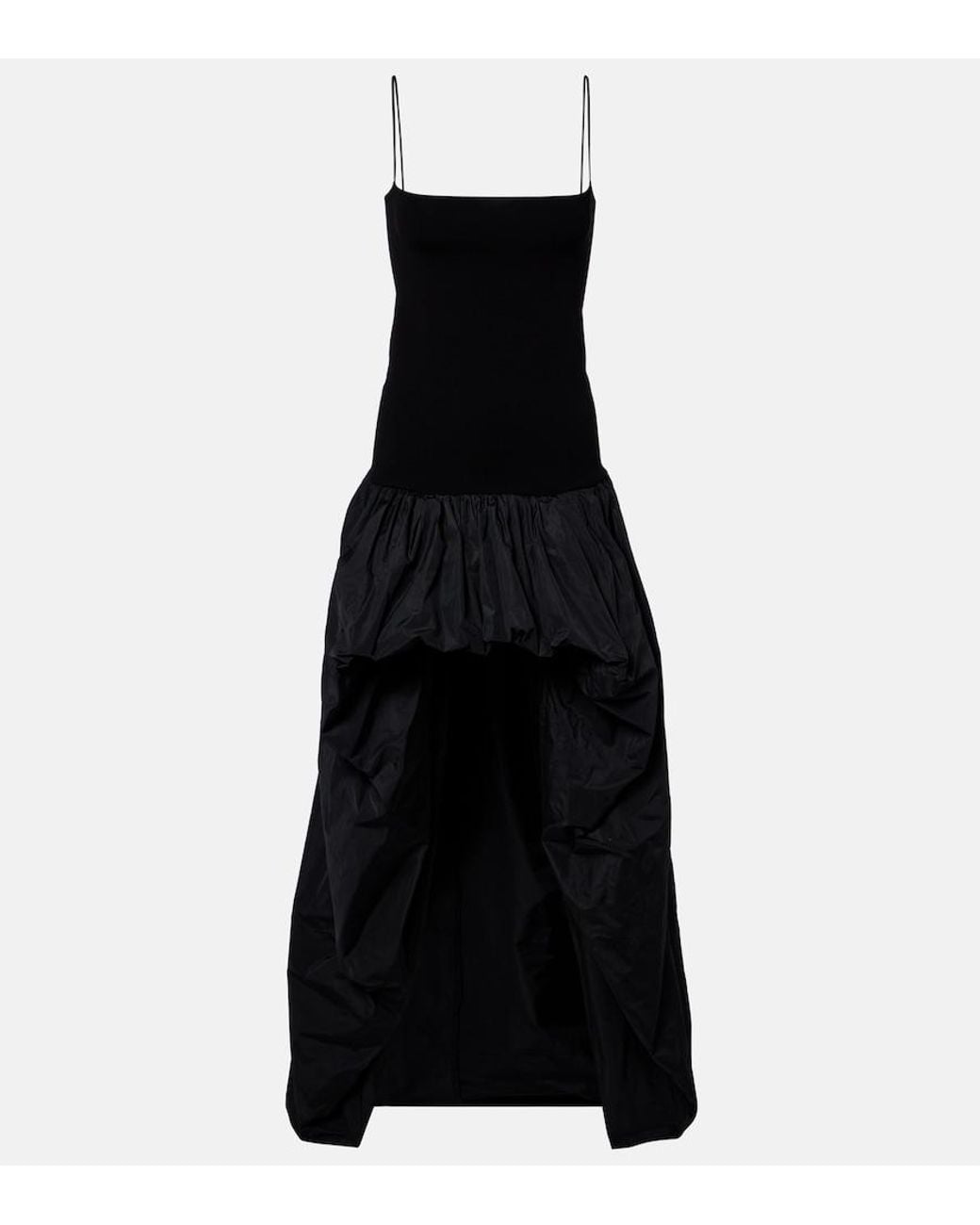 Stella McCartney Black Asymmetric Crepe And Jersey Gown