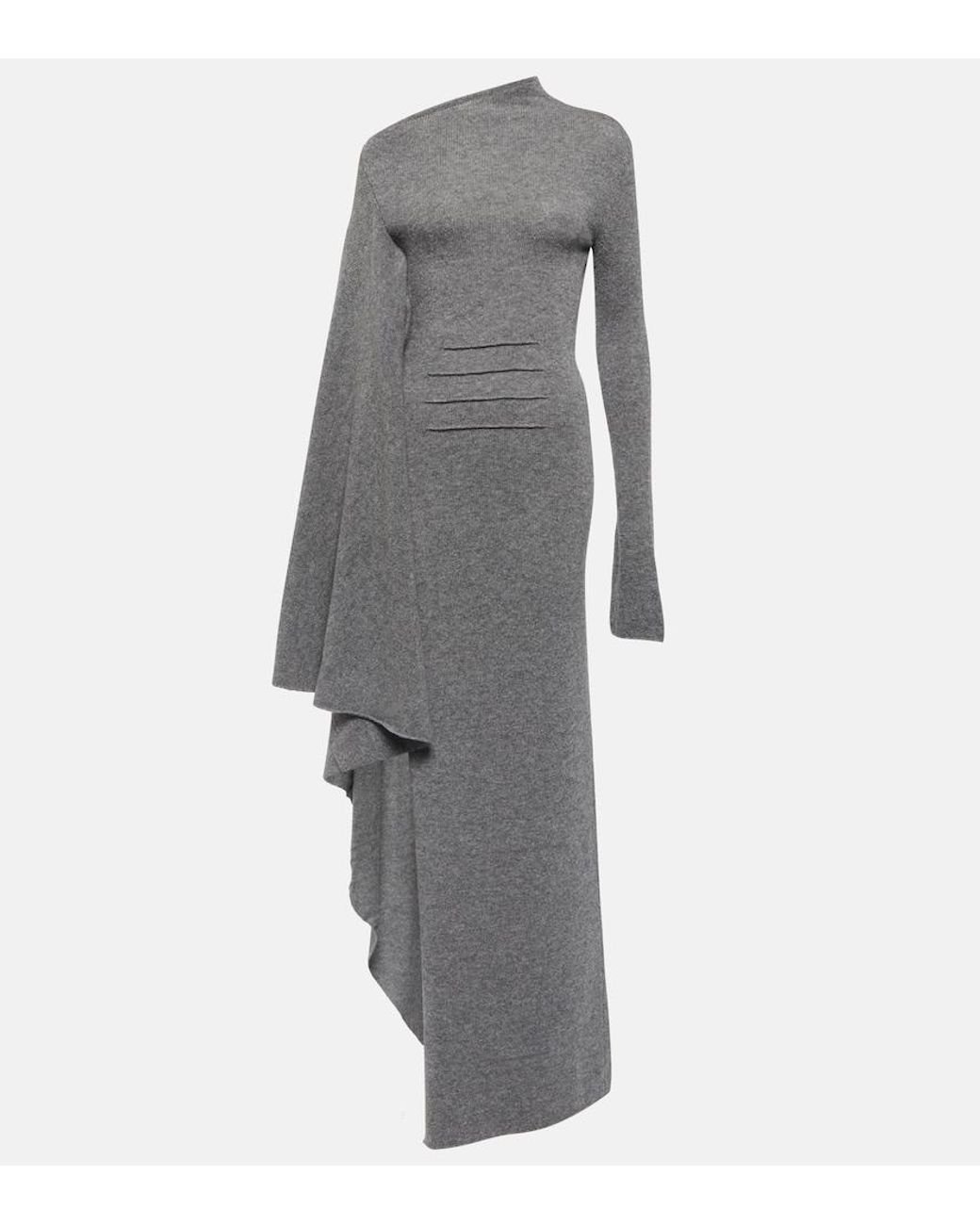 Ann Demeulemeester Zorka Draped Wool And Cashmere Maxi Dress