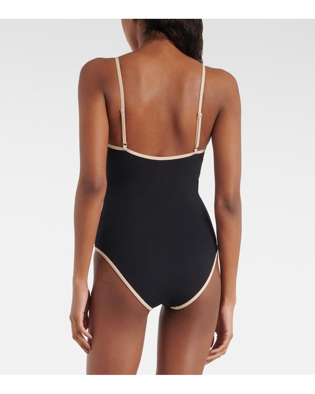 Totême Black Stripe Edge Swimsuit