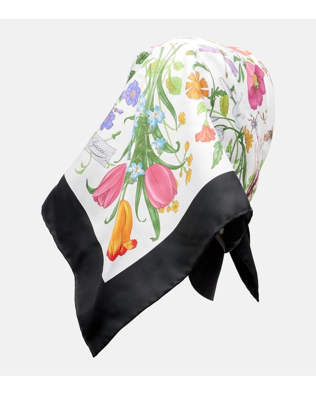 Gucci Multicolor Flora Silk Twill Scarf