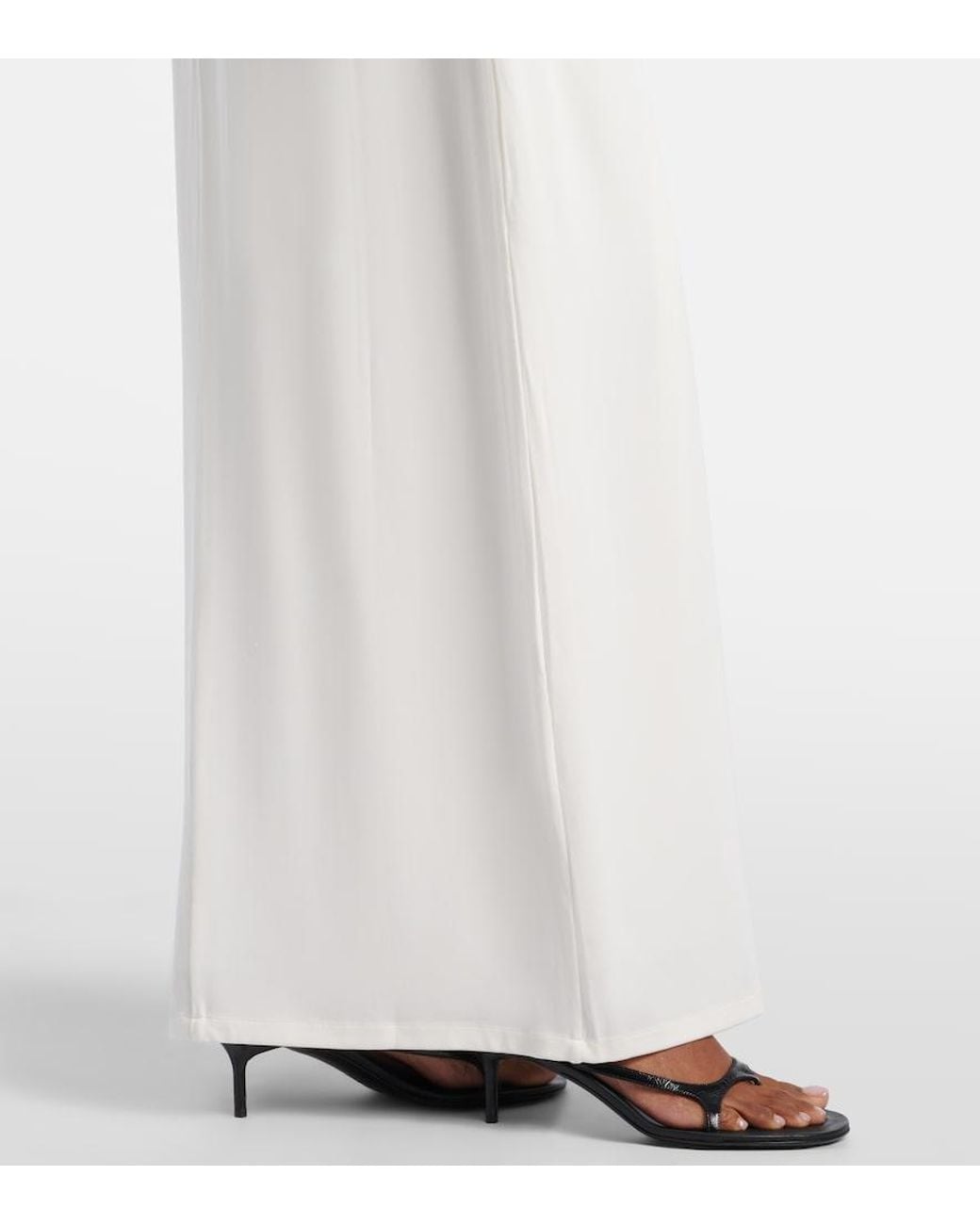 Adriana Degreas White Halterneck Jersey Maxi Dress