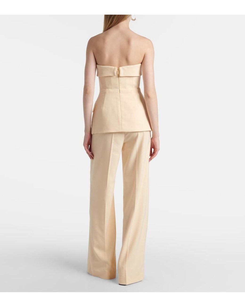 Rebecca Vallance Natural Rowan Strapless Top