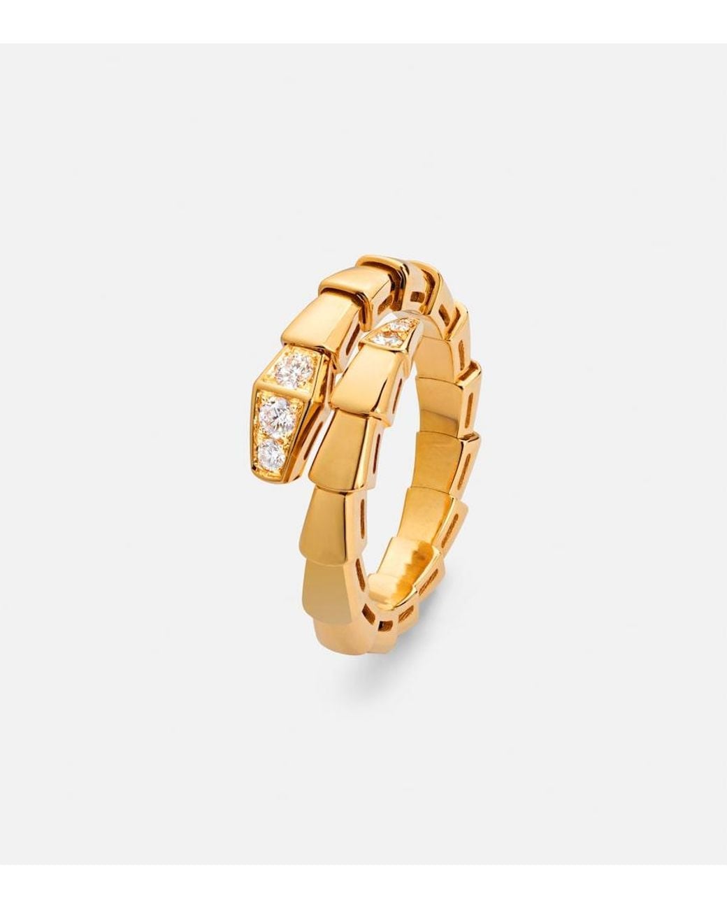 BVLGARI Metallic Serpenti Viper 18Kt Ring With Diamonds