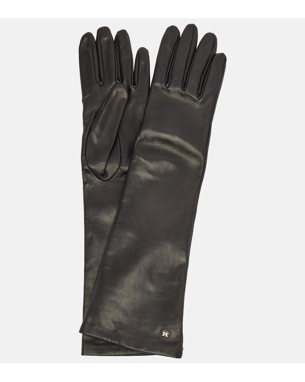 Max Mara Black Leather Gloves