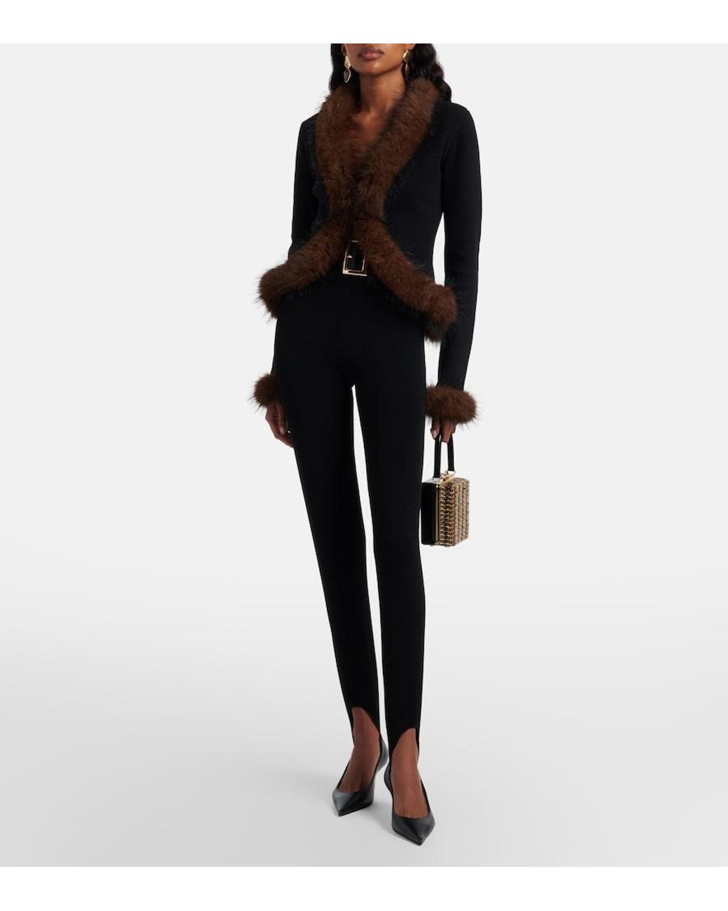 Self-Portrait Black Knitted Cardigan
