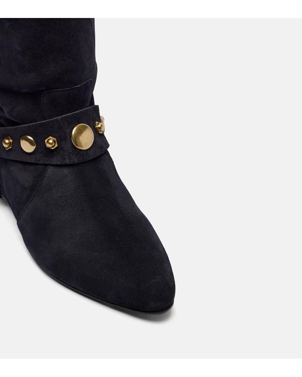 Isabel Marant Blue Selize Suede Over-The-Knee Boots