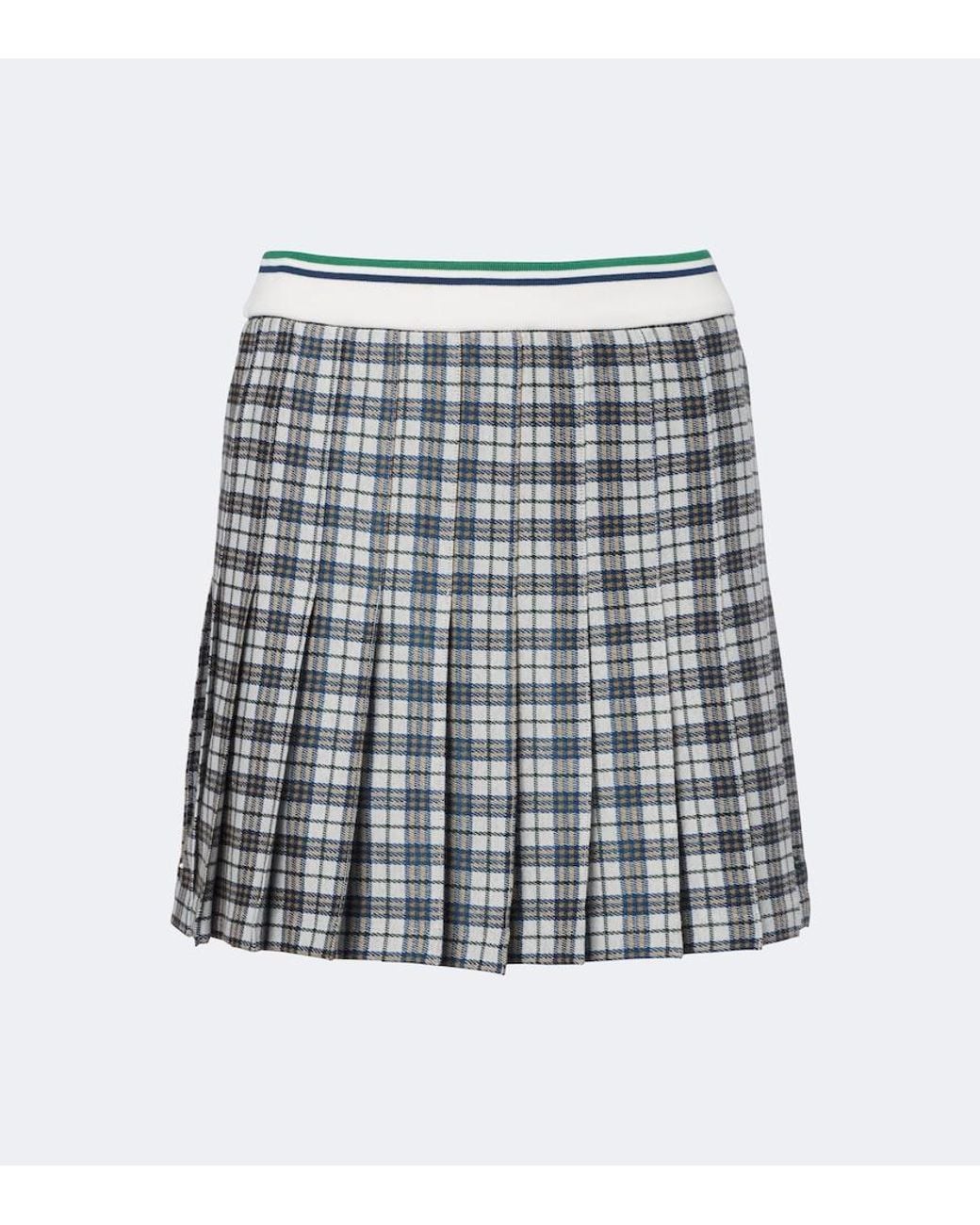 Burberry Multicolor Check Pleated Miniskirt