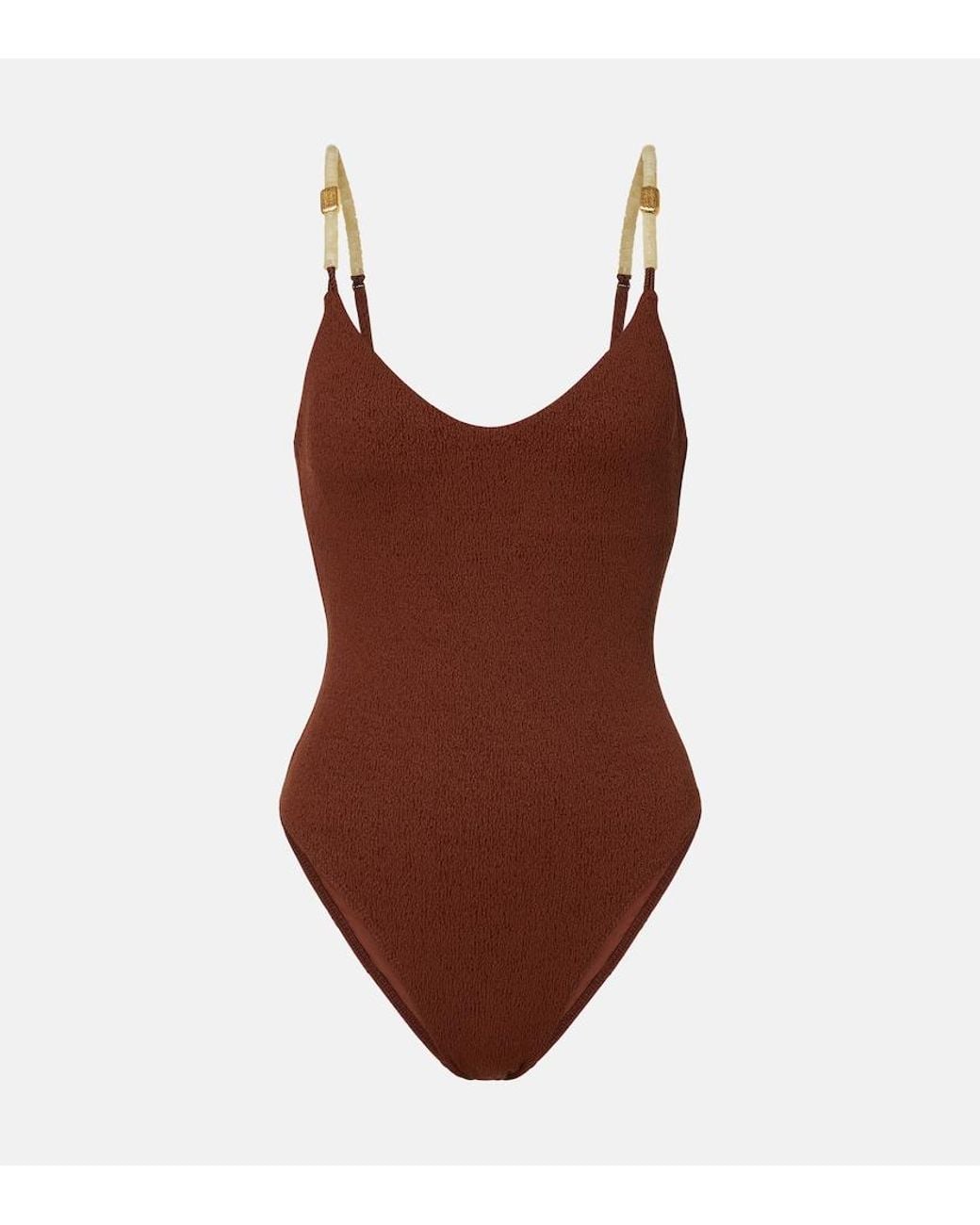 ViX Brown Harper Beaded Swimsuit