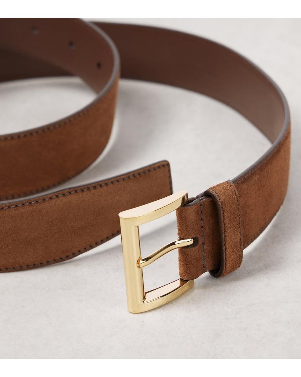 Prada Brown Suede Belt