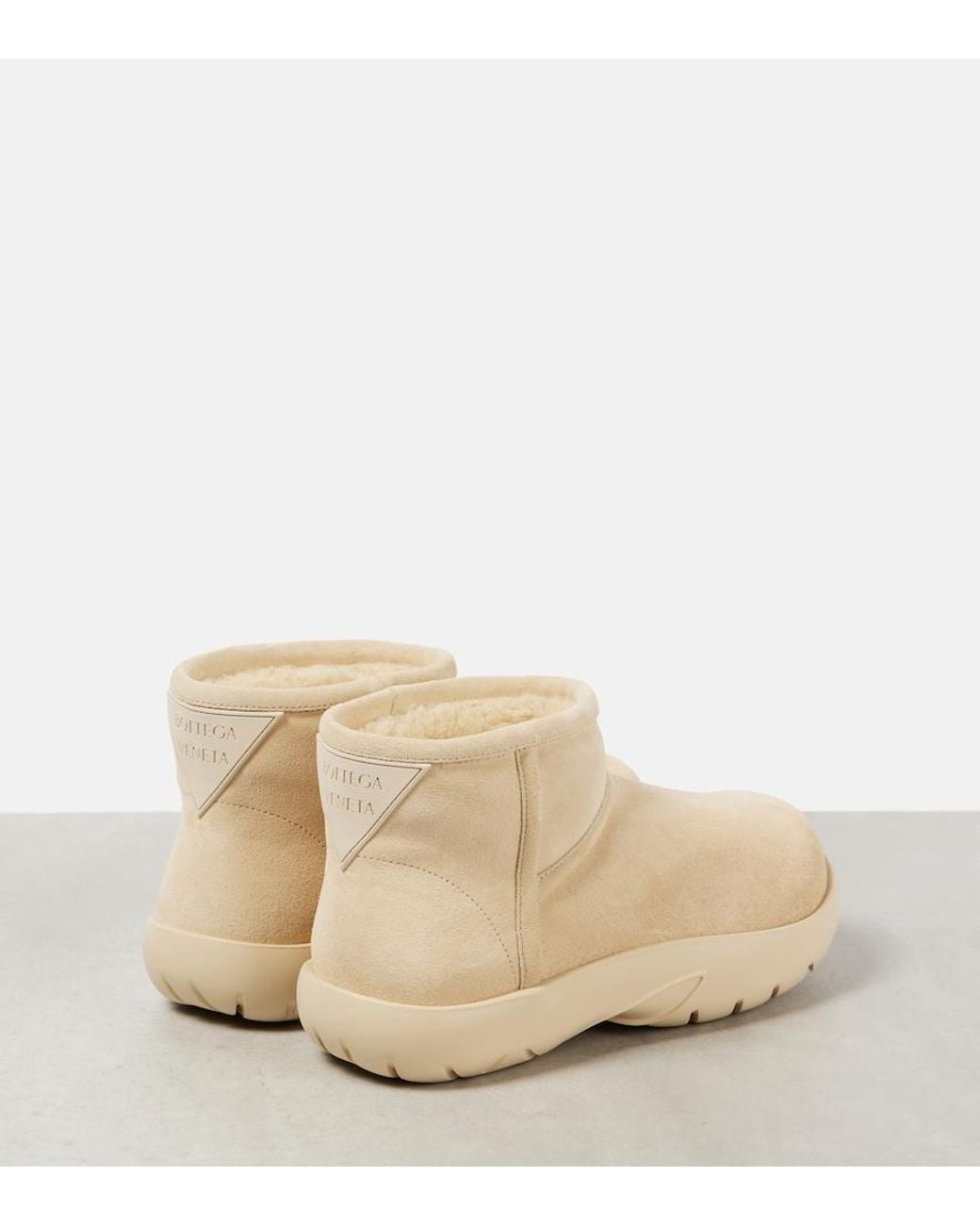 Bottega Veneta Natural Suede Ankle Boots