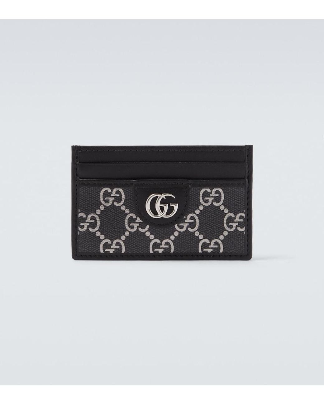 Tarjetero Con Gg Gucci de hombre de color Black