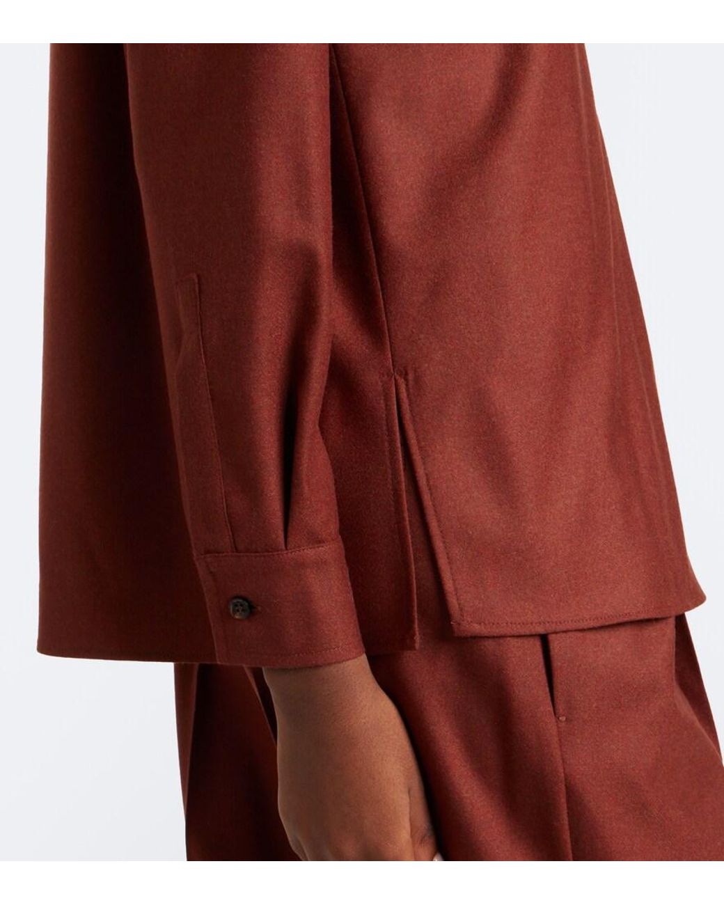 Max Mara Red Cashmere-Blend Shirt