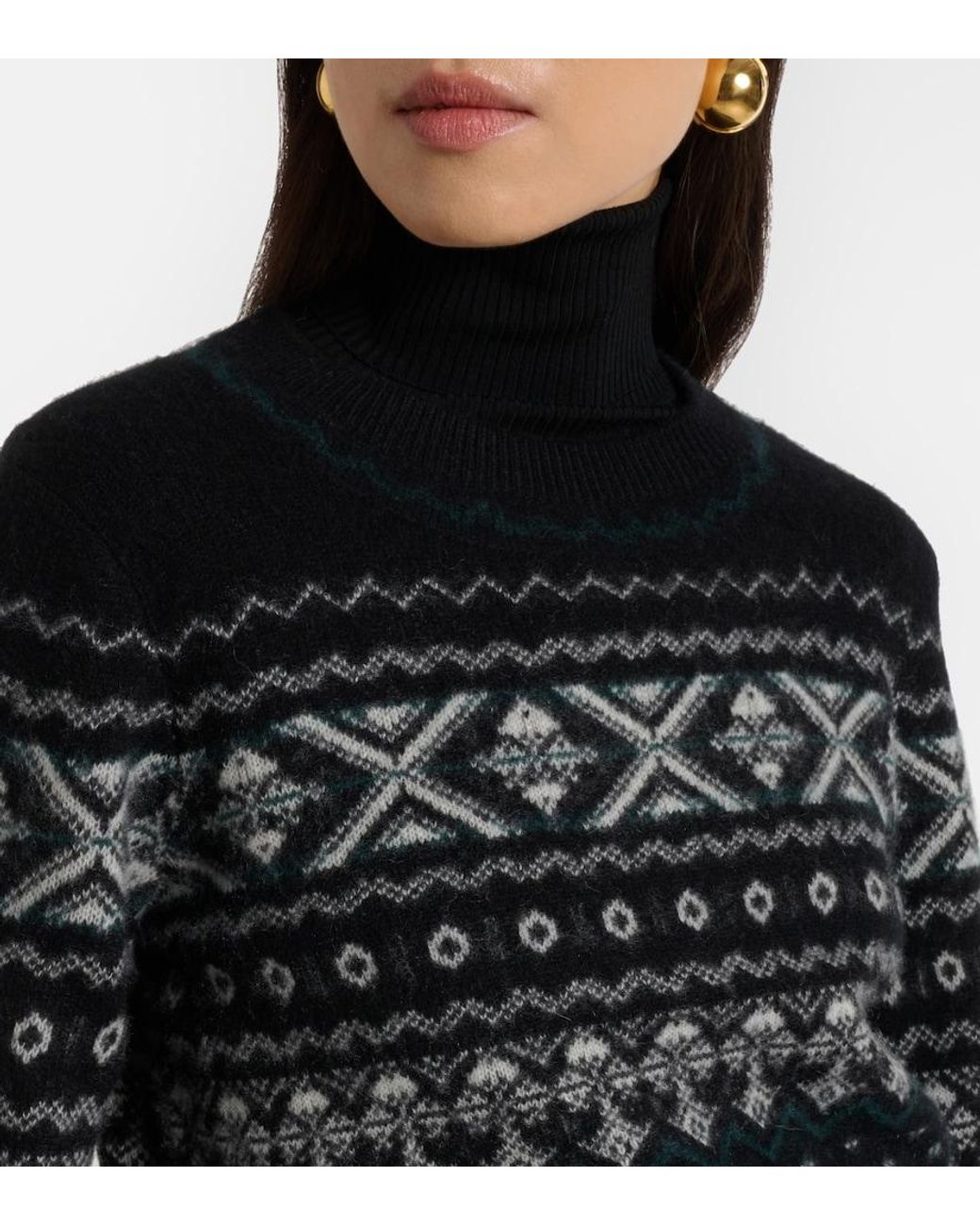Pullover Fair Isle di Vince in Black