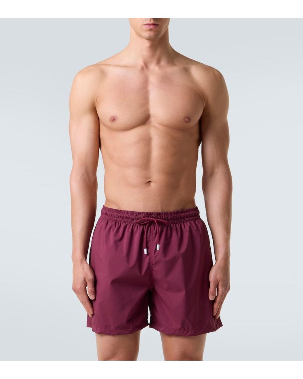 Fedeli Red Madeira Swim Trunks for men