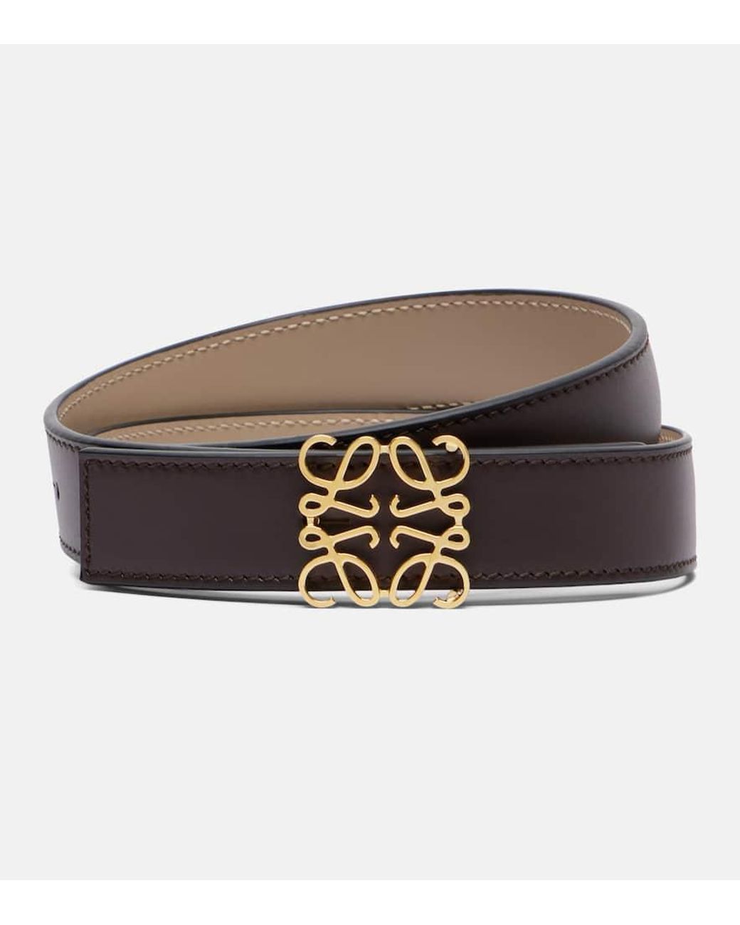 Loewe Anagram Leather Belt in Brown | Lyst display picture 3