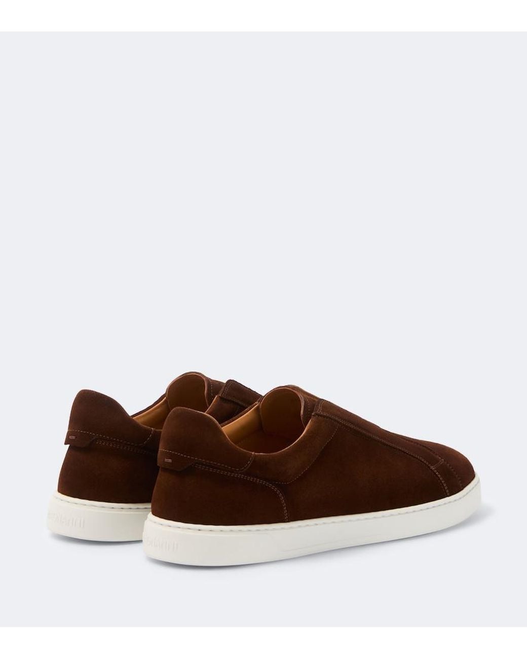 Magnanni Shoes Brown Kona Slip Suede Sneakers for men