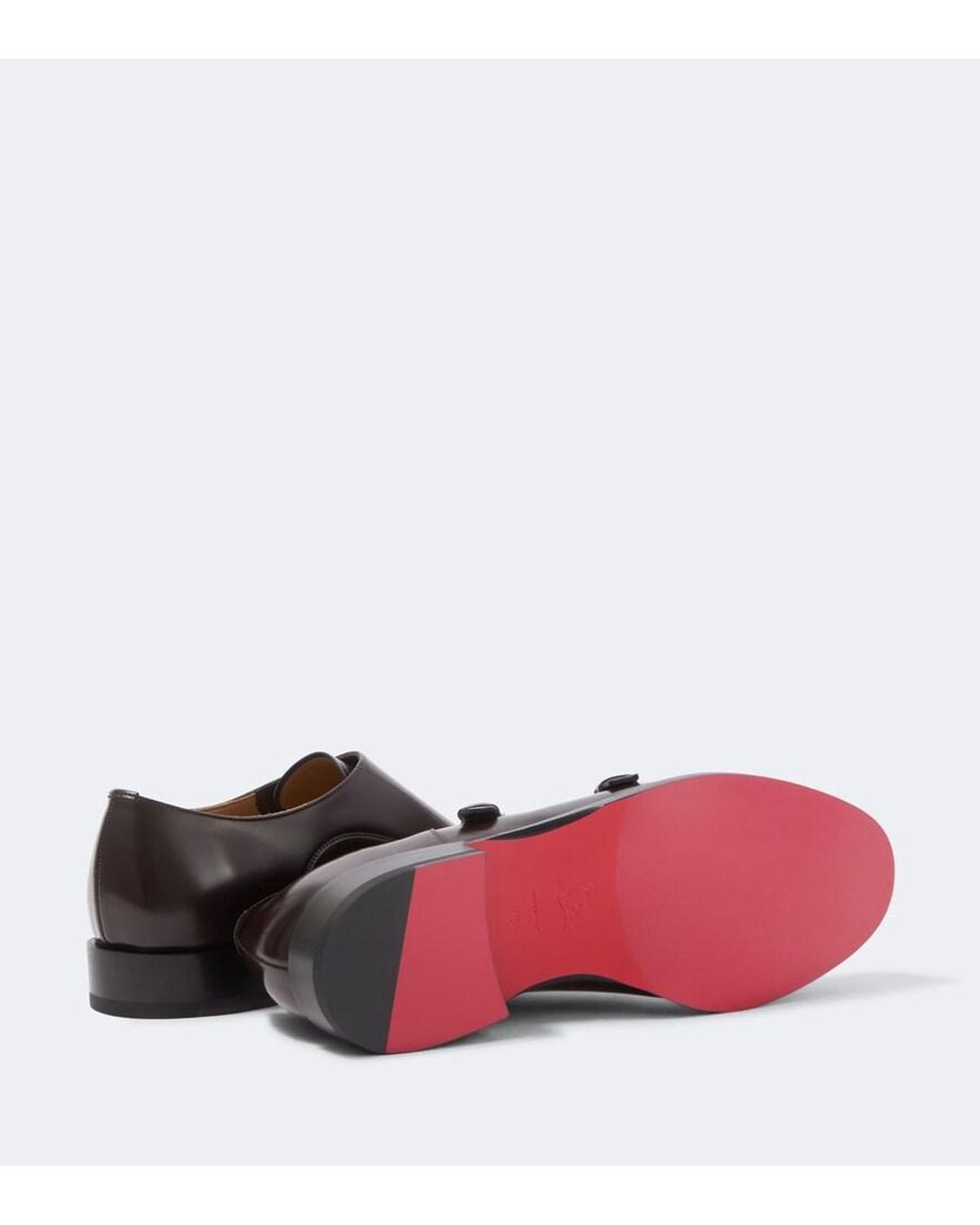 Christian Louboutin Brown Dandydeco Leather Monk Strap Shoes for men
