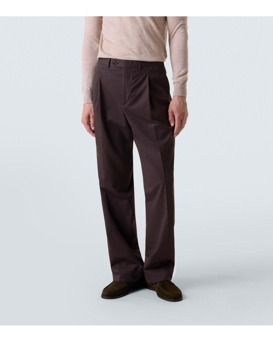 Saman Amel Gerade Hose Amo Aus Baumwolle Und Kaschmir in Brown für Herren