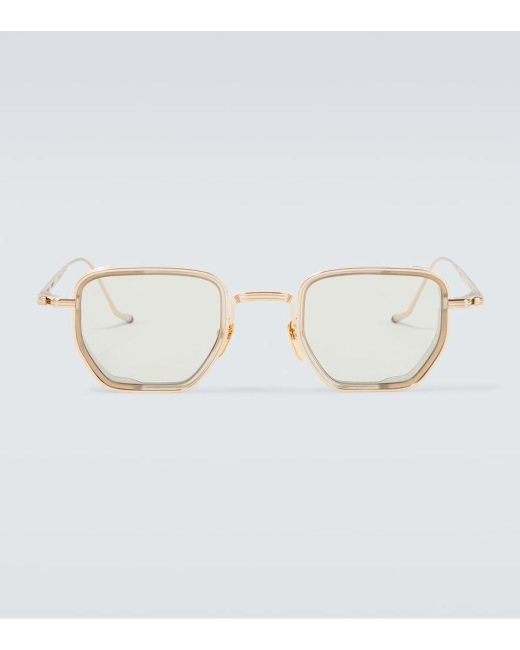 Jacques Marie Mage Metallic Atkins Square Sunglasses for men