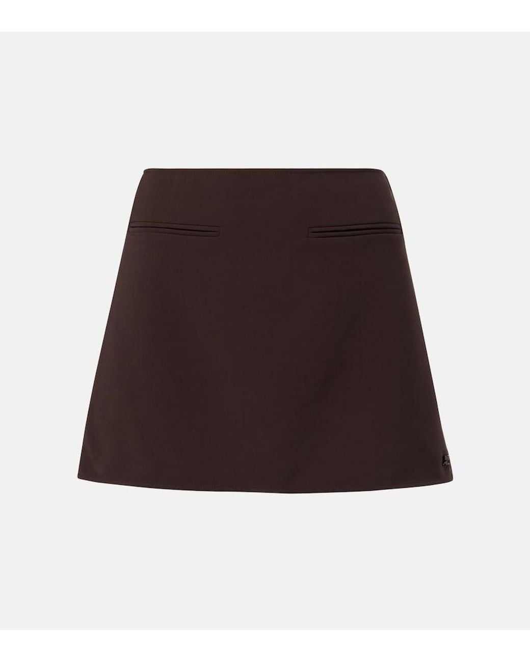 Courreges Brown Twill Miniskirt
