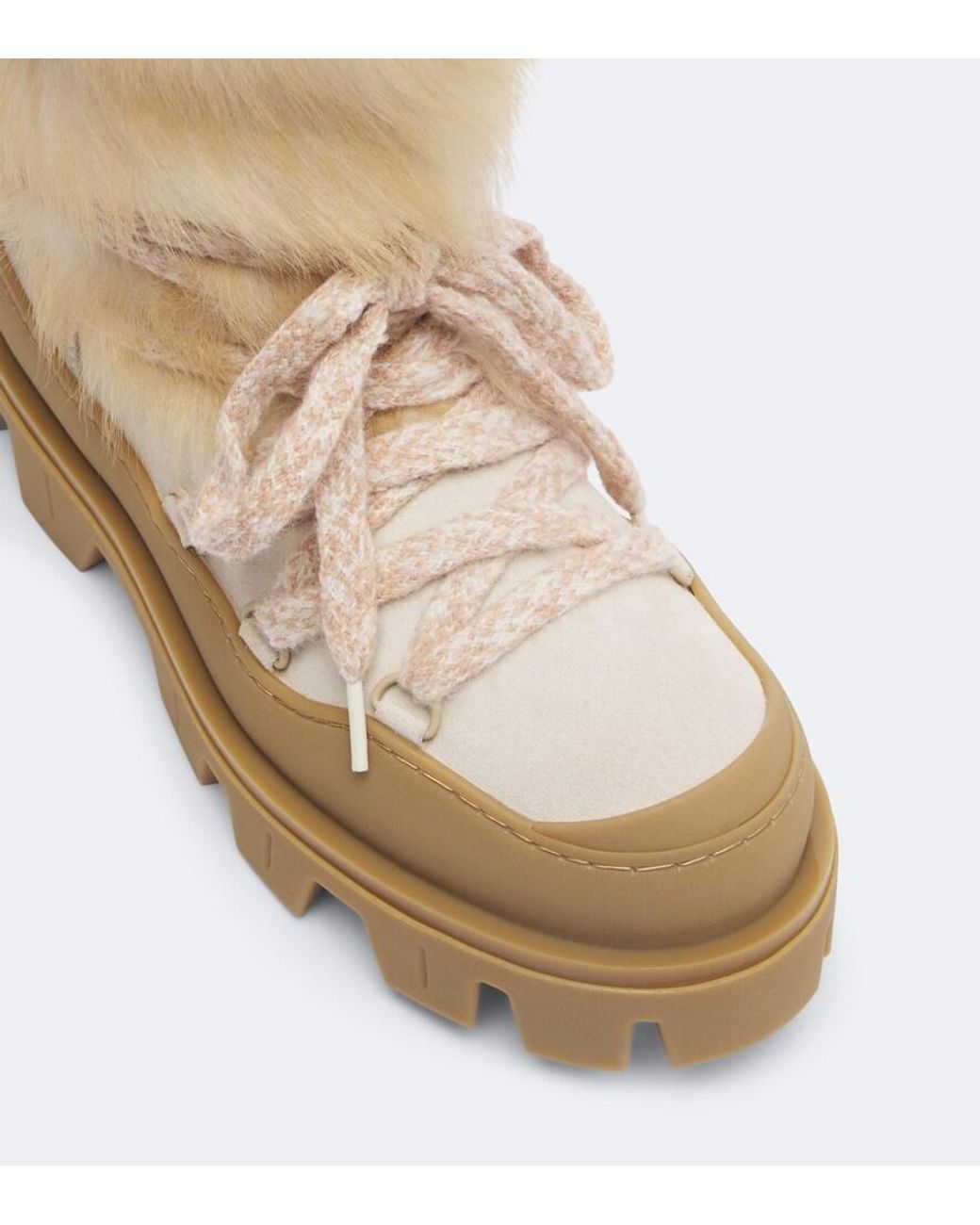 Moncler Natural Peak Apres Shearling Snow Boots