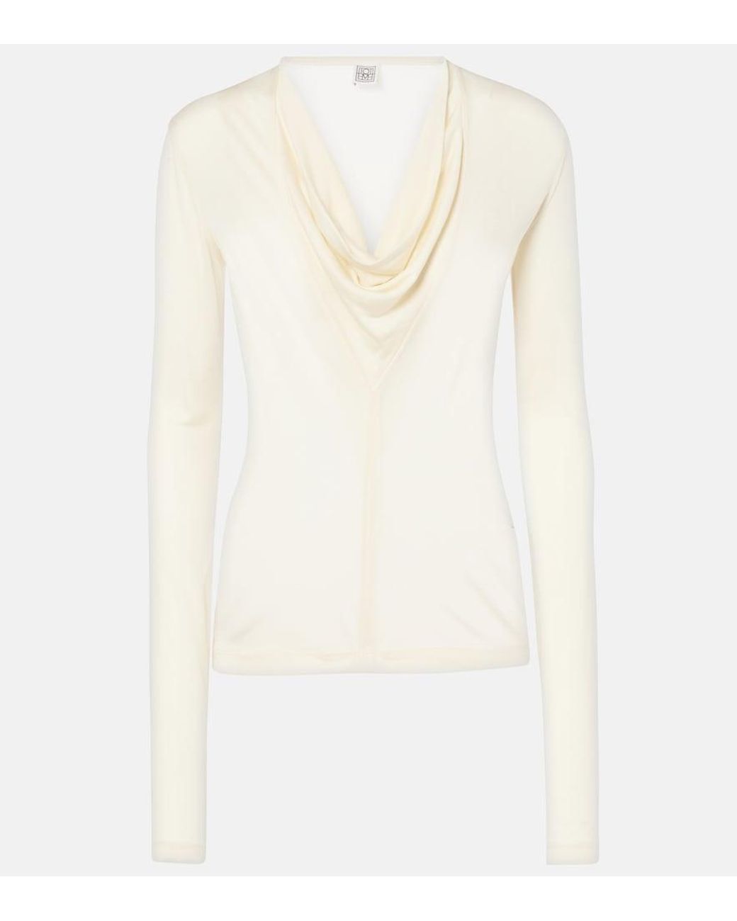 Totême White Draped Top