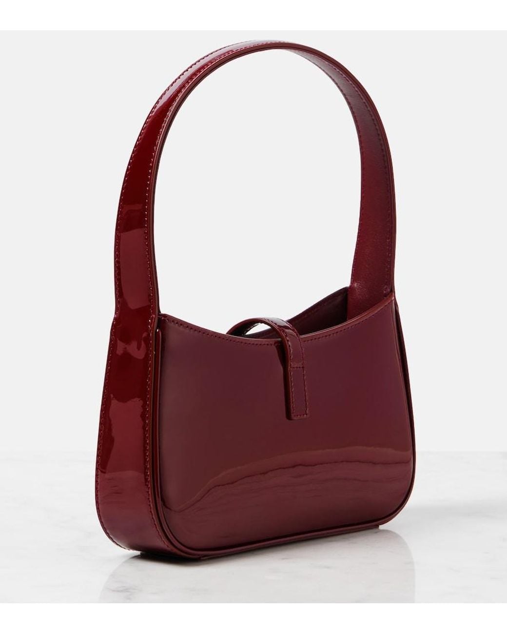 Saint Laurent Red Mini Patent Leather Top-Handle Bag