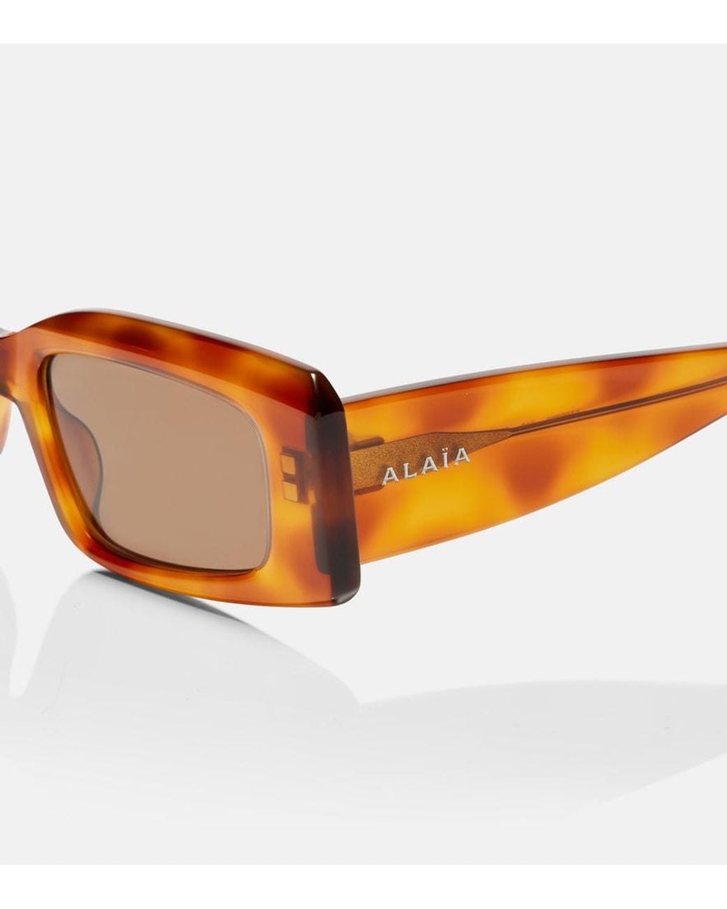 Alaïa Brown Absolu Rectangular Sunglasses