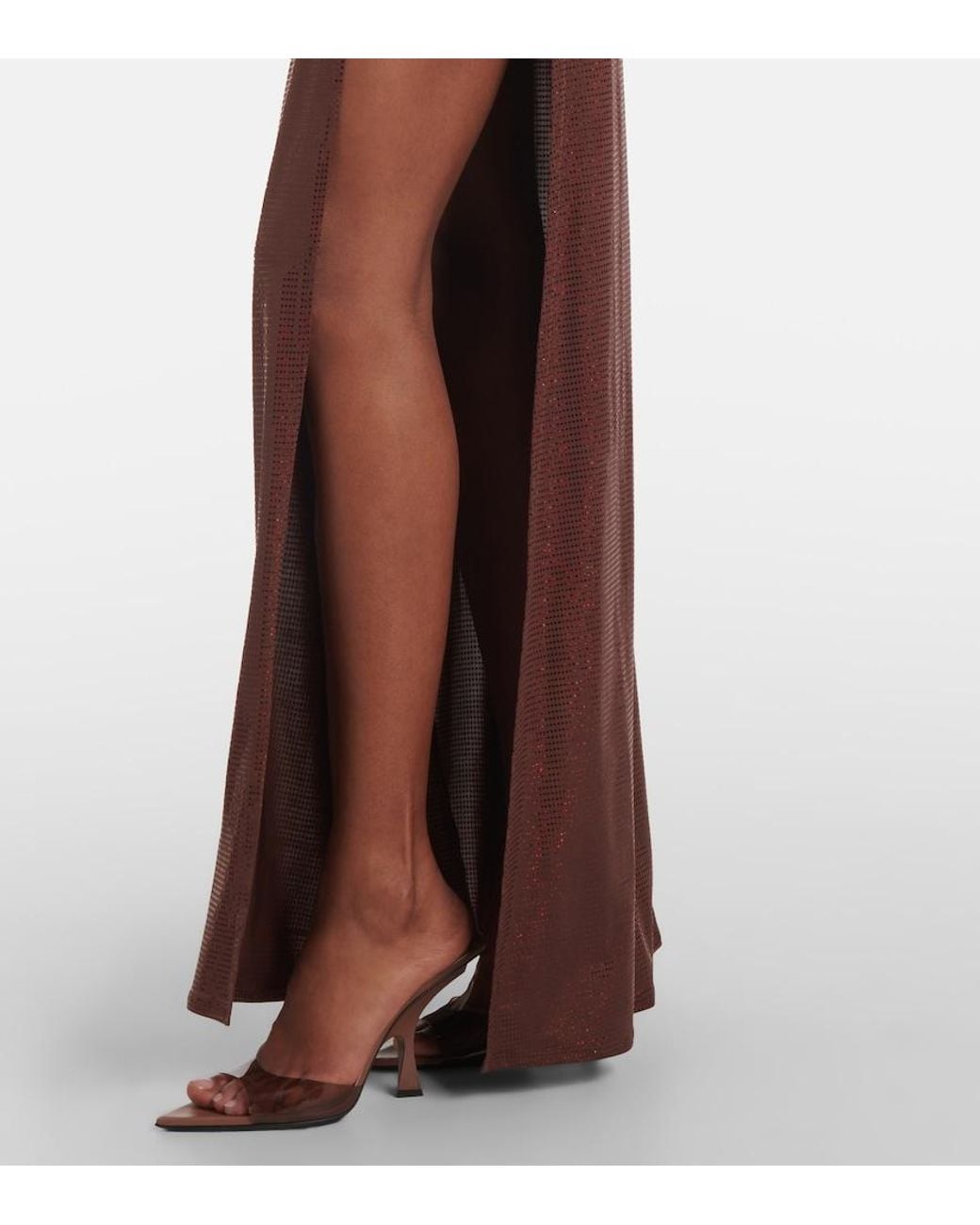 The New Arrivals Ilkyaz Ozel Purple Pernille Crepe Gown