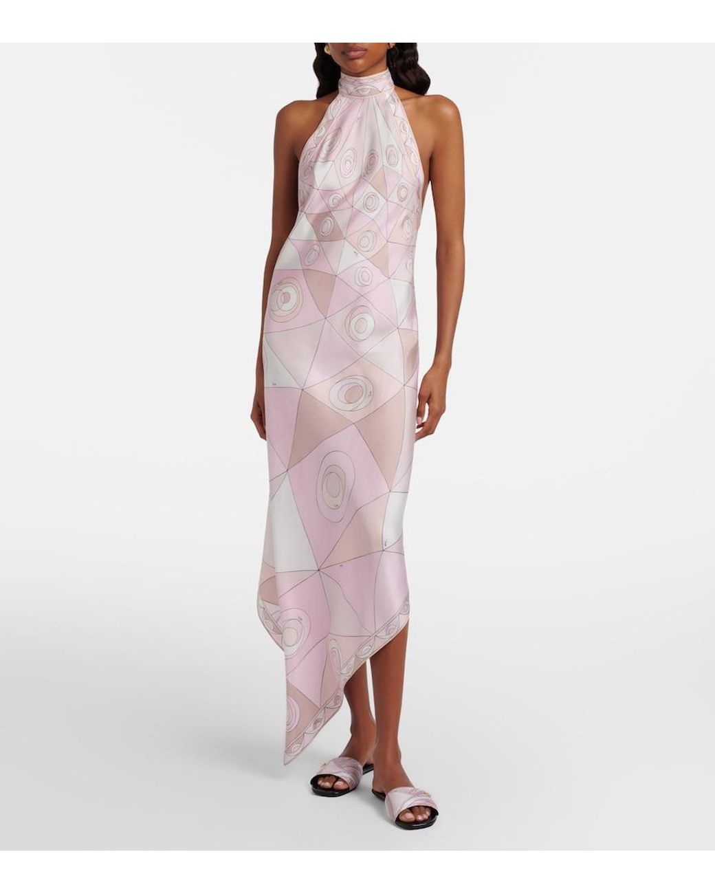 Emilio Pucci Pink Yummy Iride Twill Slides