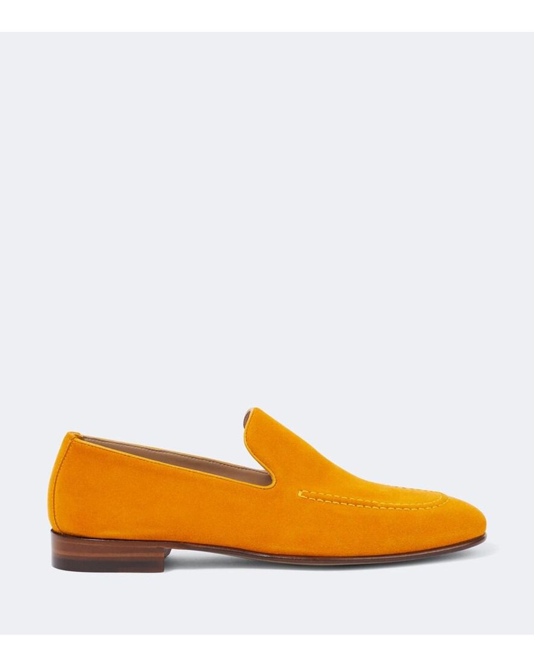 Manolo Blahnik Orange Truro Suede Loafers for men
