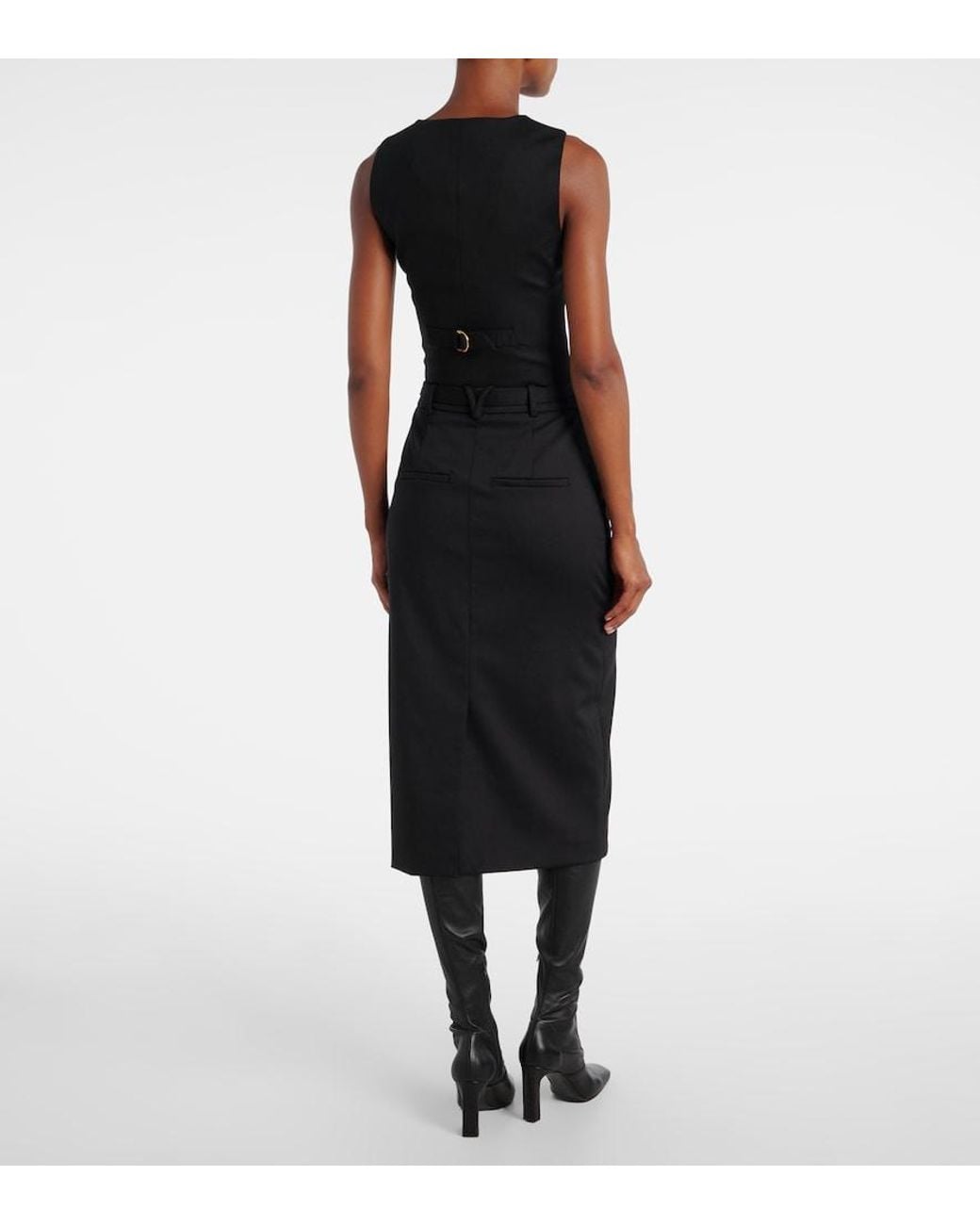 Veronica Beard Black Morris Wool Vest