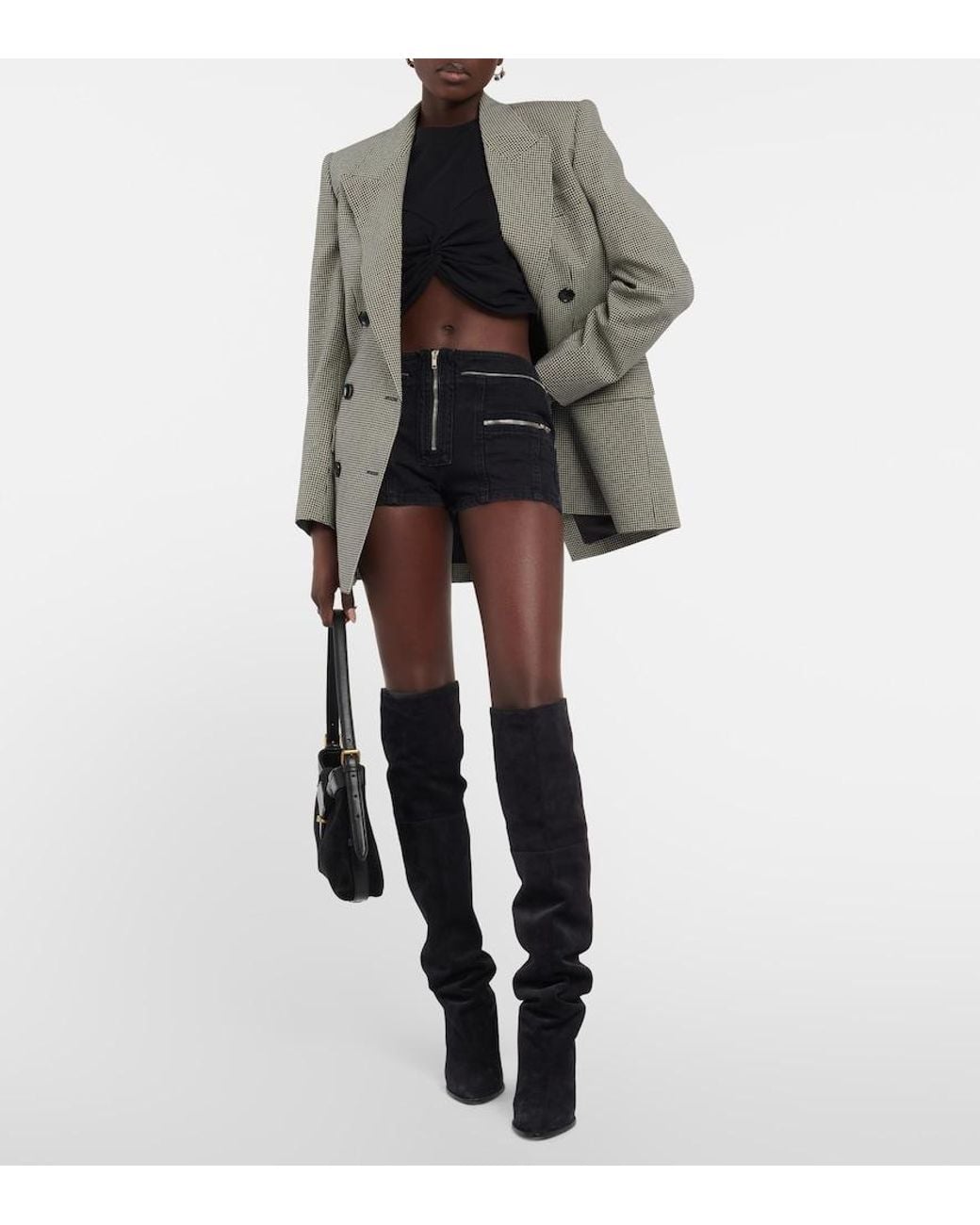 Isabel Marant Black Lary Low-Rise Denim Shorts