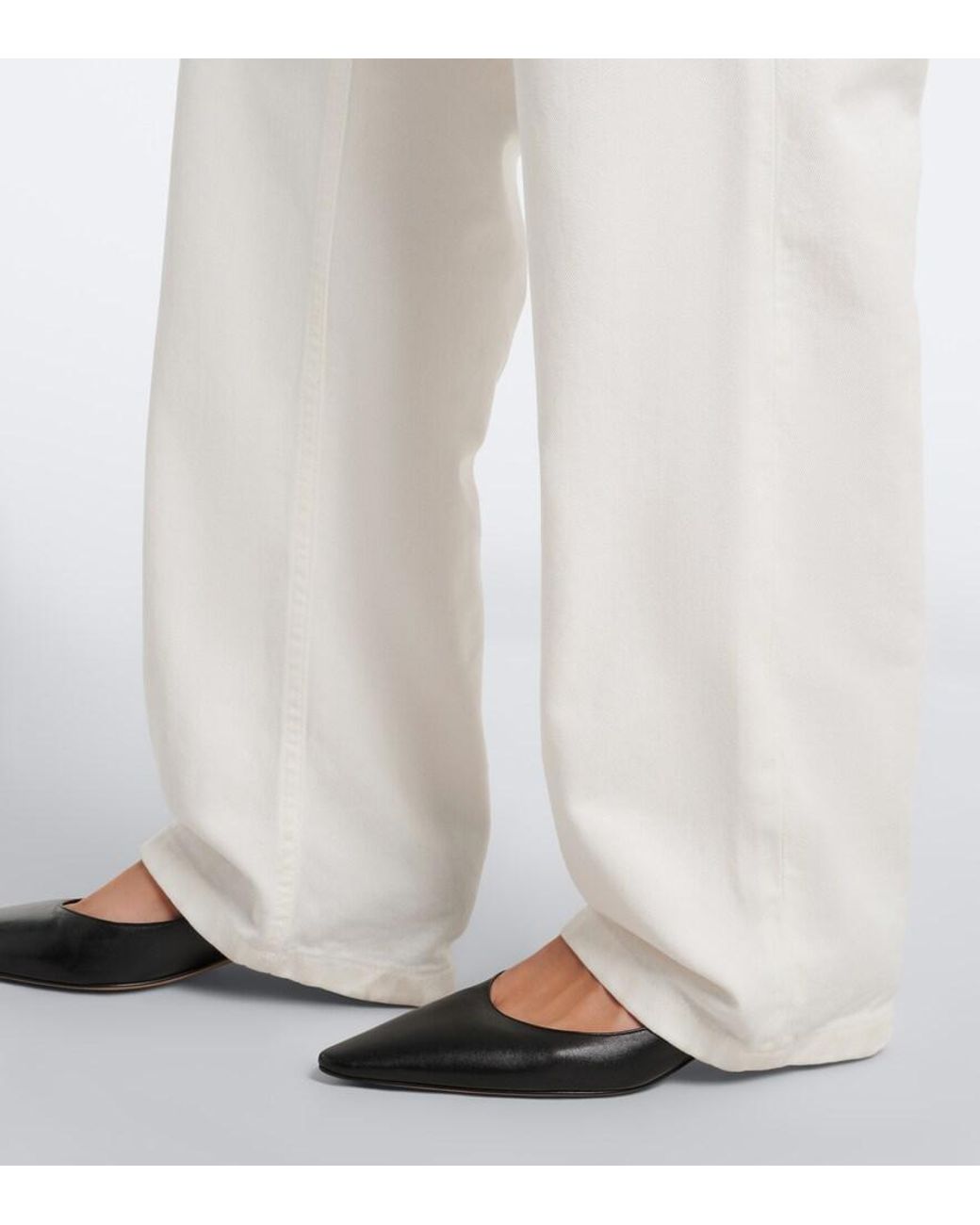 The Row White Berit Wide-Leg Jeans