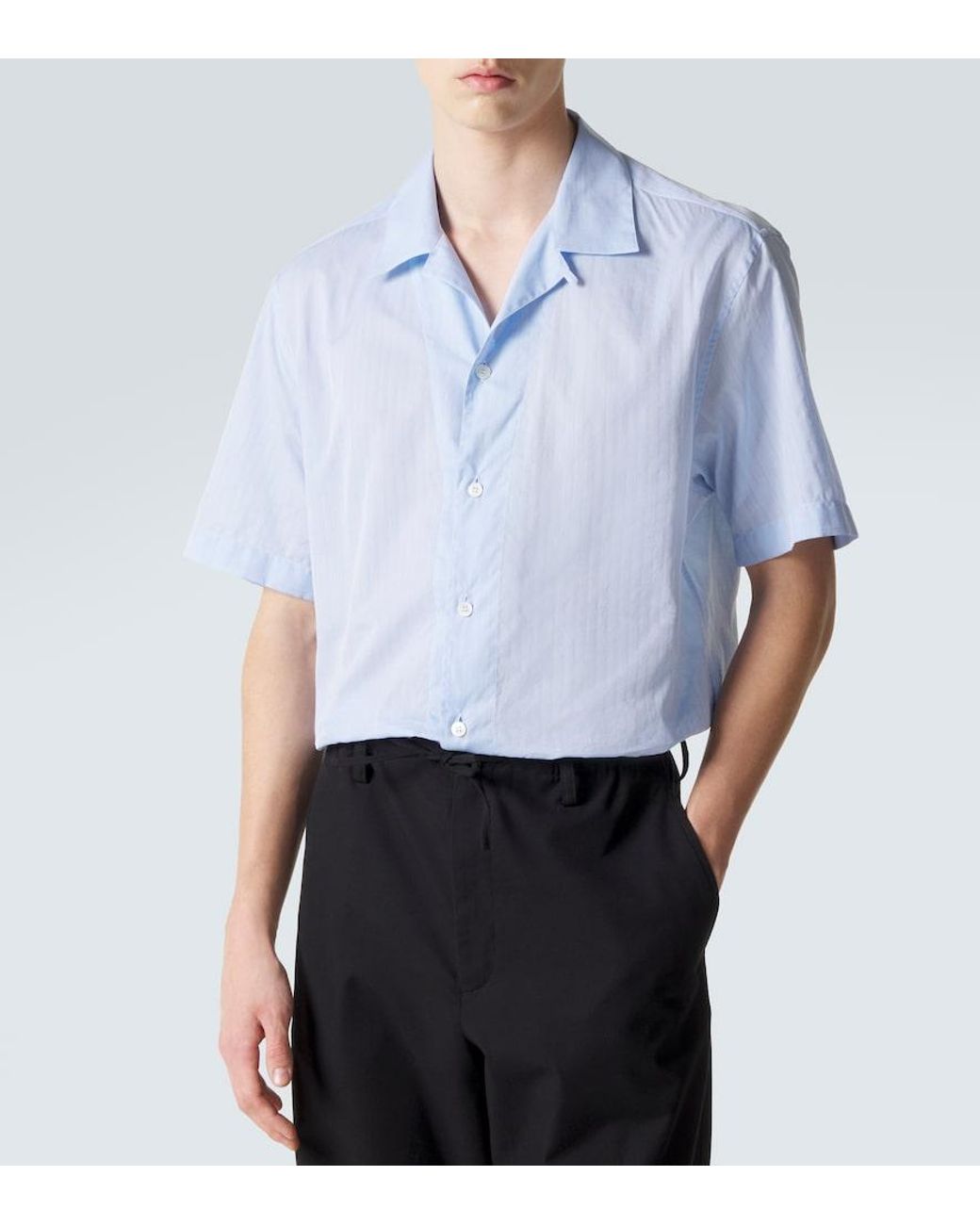 Camicia Bowling di Brioni in Blue da Uomo