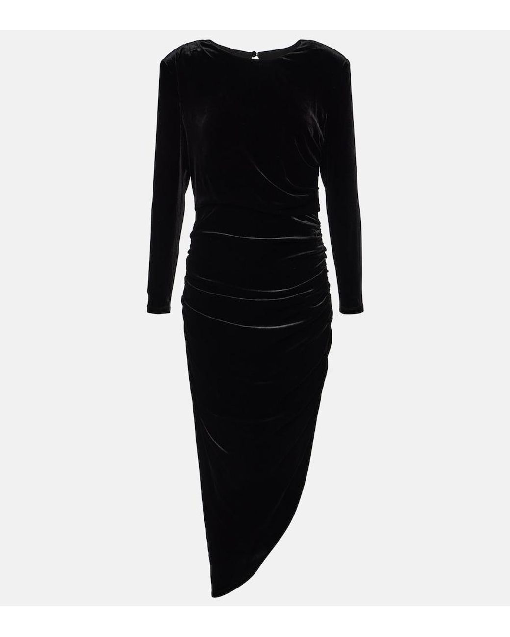 Veronica Beard Black Tristana Velvet Midi Dress