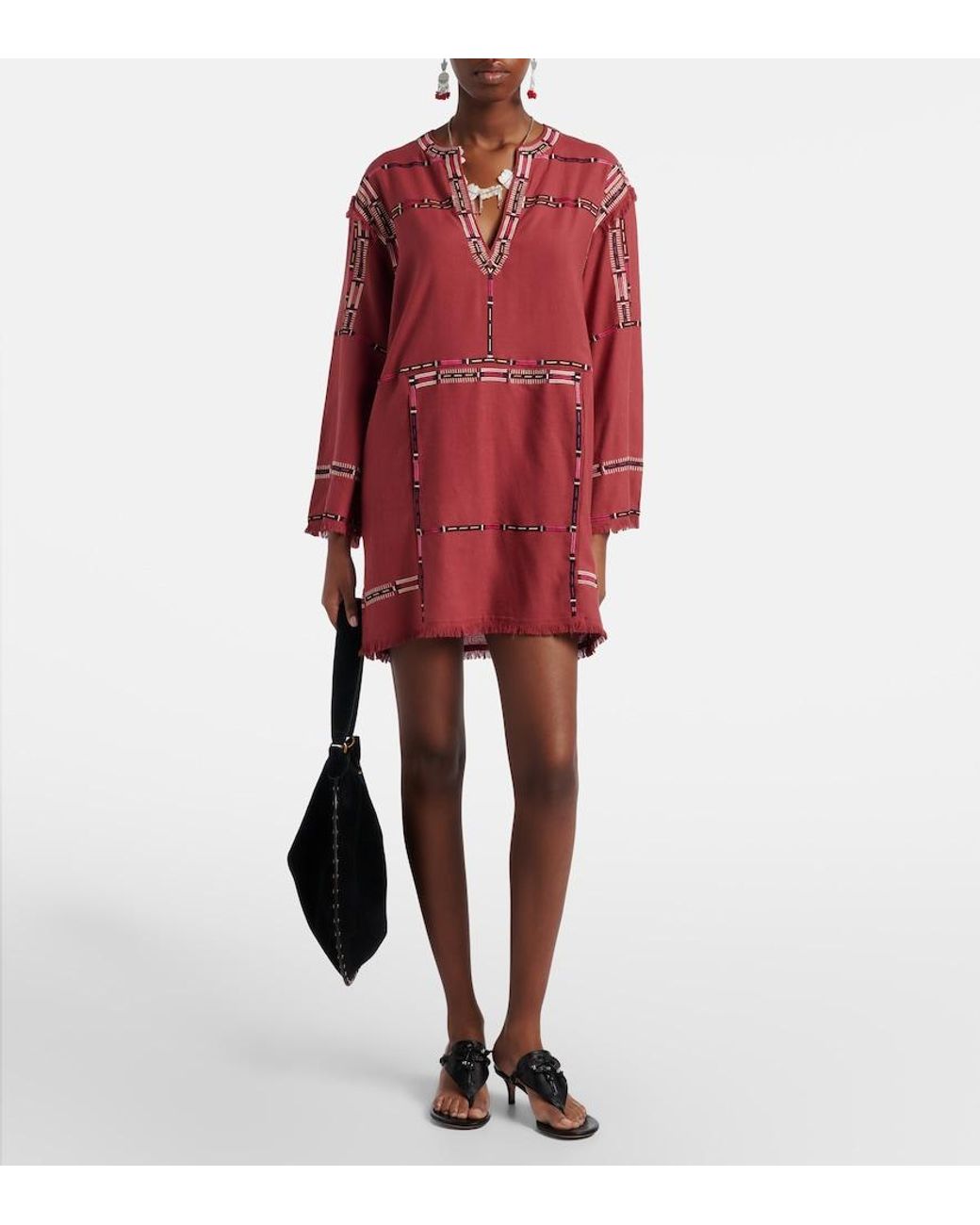 Isabel Marant Freya Embroidered Silk Tunic