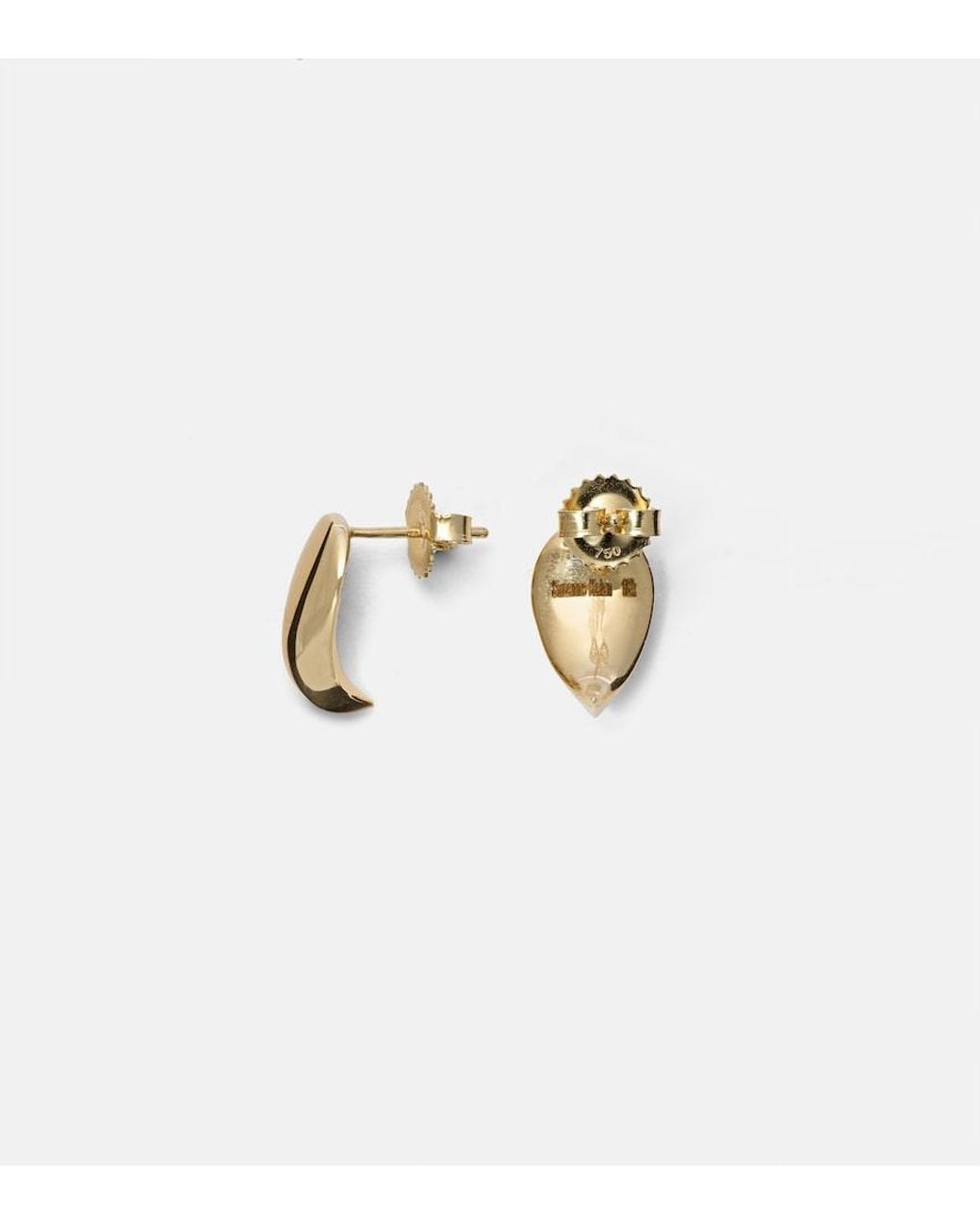 Suzanne Kalan White Curved Claw 18Kt Earrings