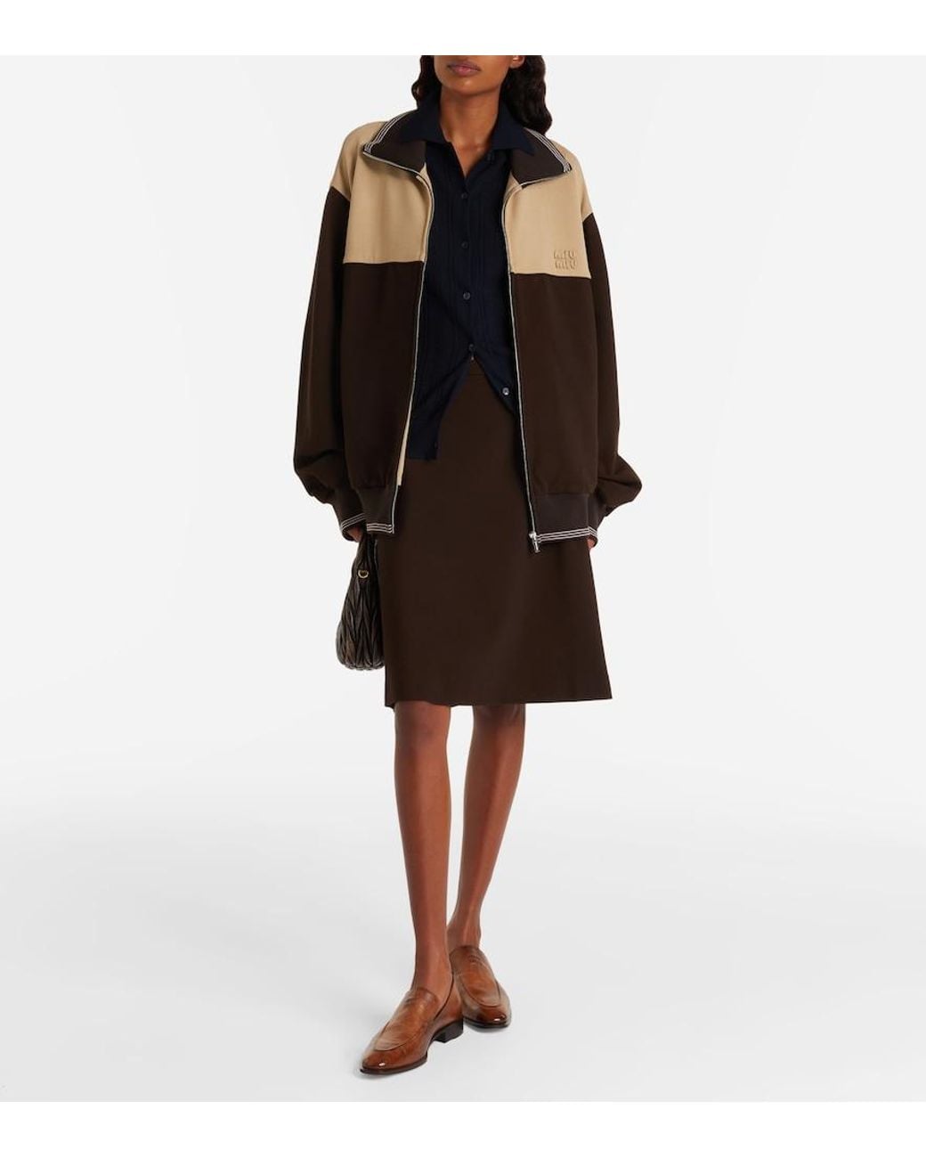 Miu Miu Blue Open-Knit Cashmere Cardigan