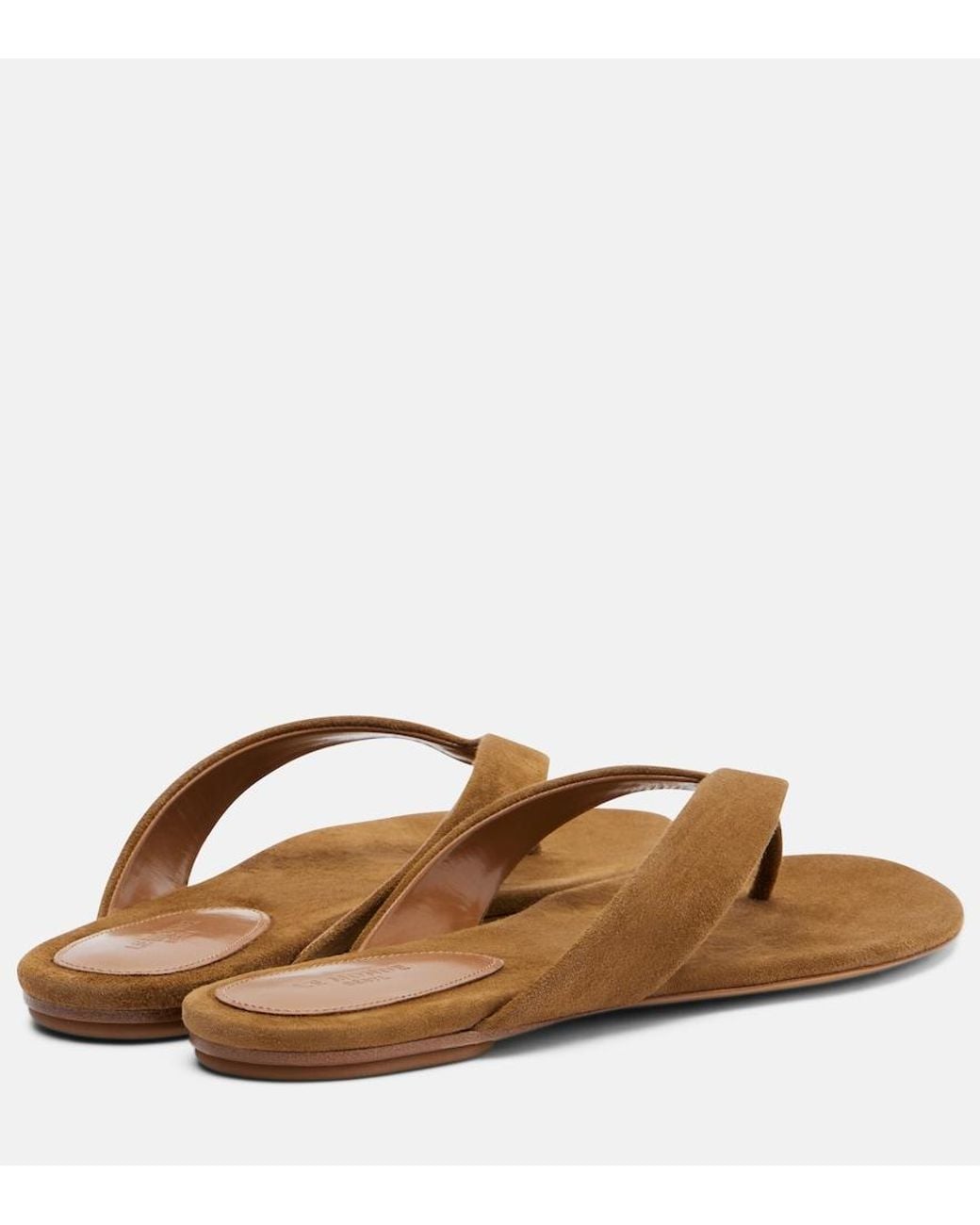 Le Monde Beryl Brown Suede Thong Sandals