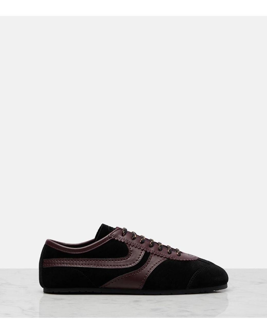 Dries Van Noten Black Suede And Leather Sneakers