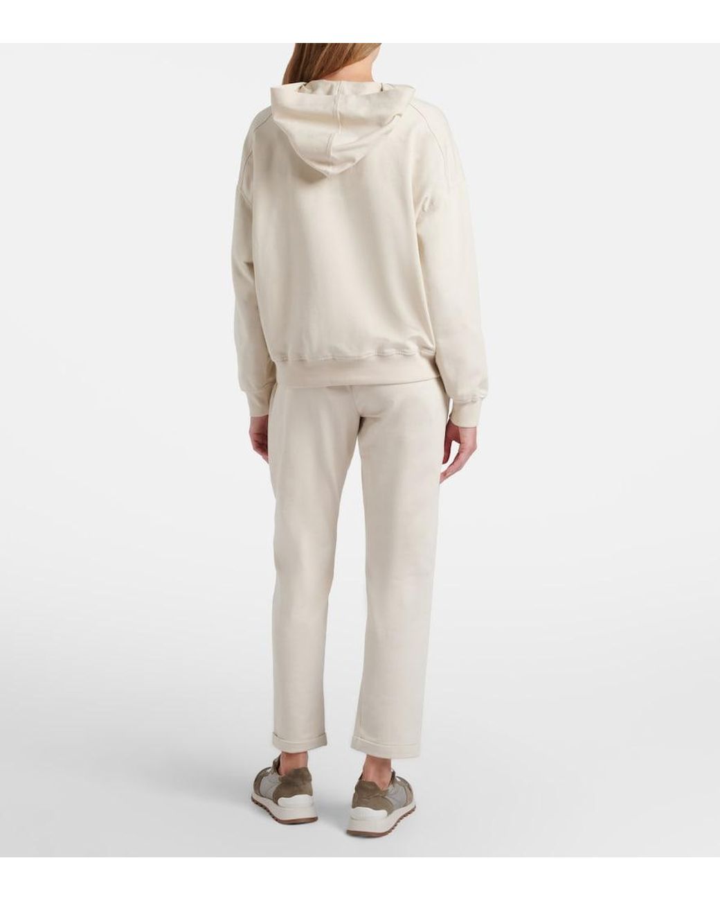 Brunello Cucinelli Natural Monili Cotton Sweatpants