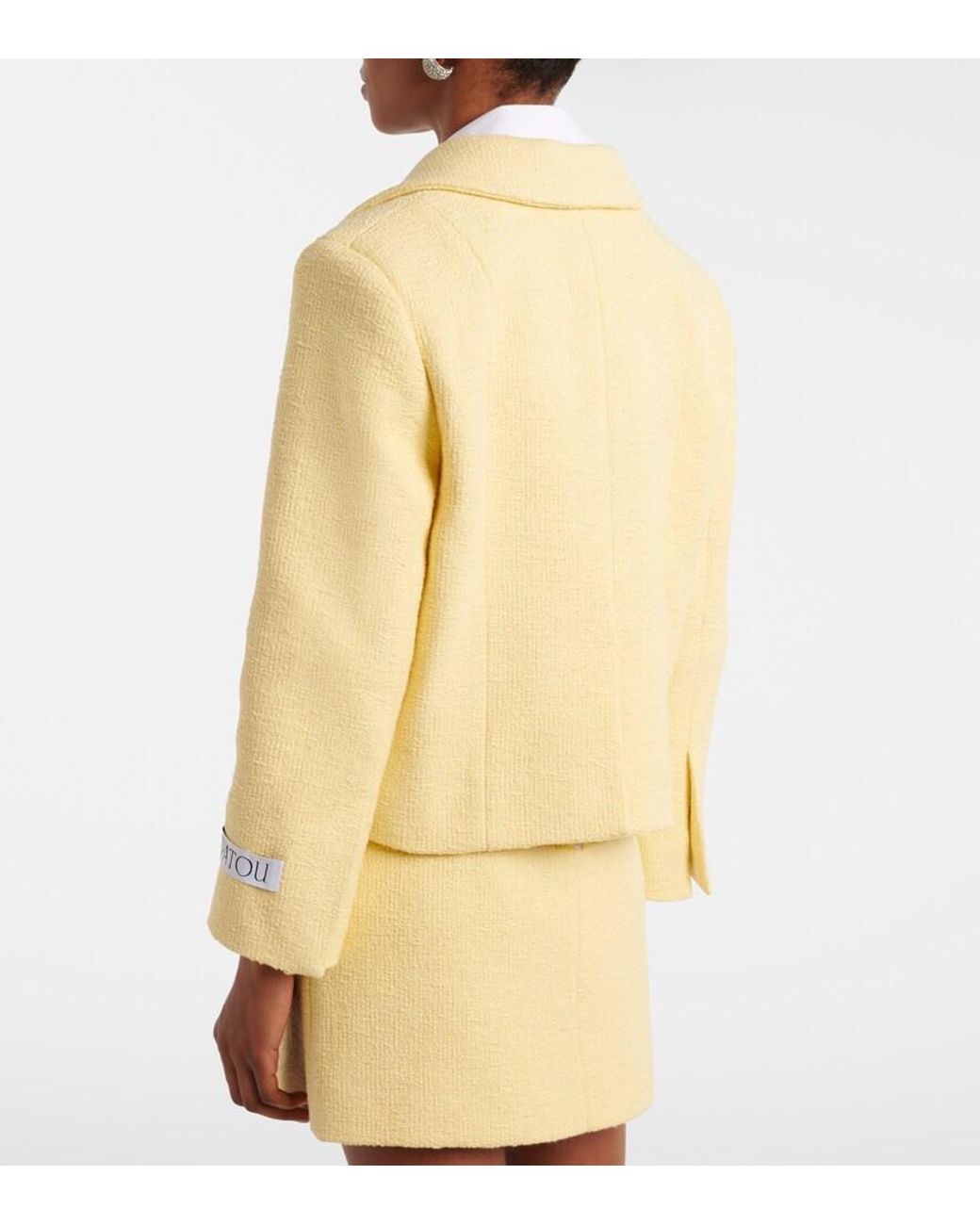 Patou Pink Cropped Cotton Jacket