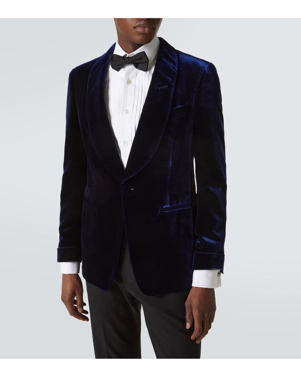 Tom Ford Blue Shelton Velvet Blazer for men