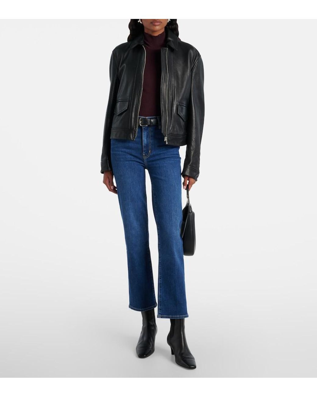 FRAME Blue Sleek Straight Jeans