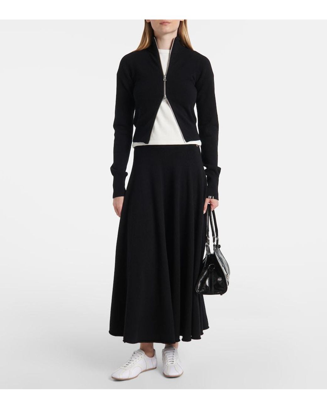 Extreme Cashmere Black N°302 Lemon Cashmere-Blend Zip-Up Jacket