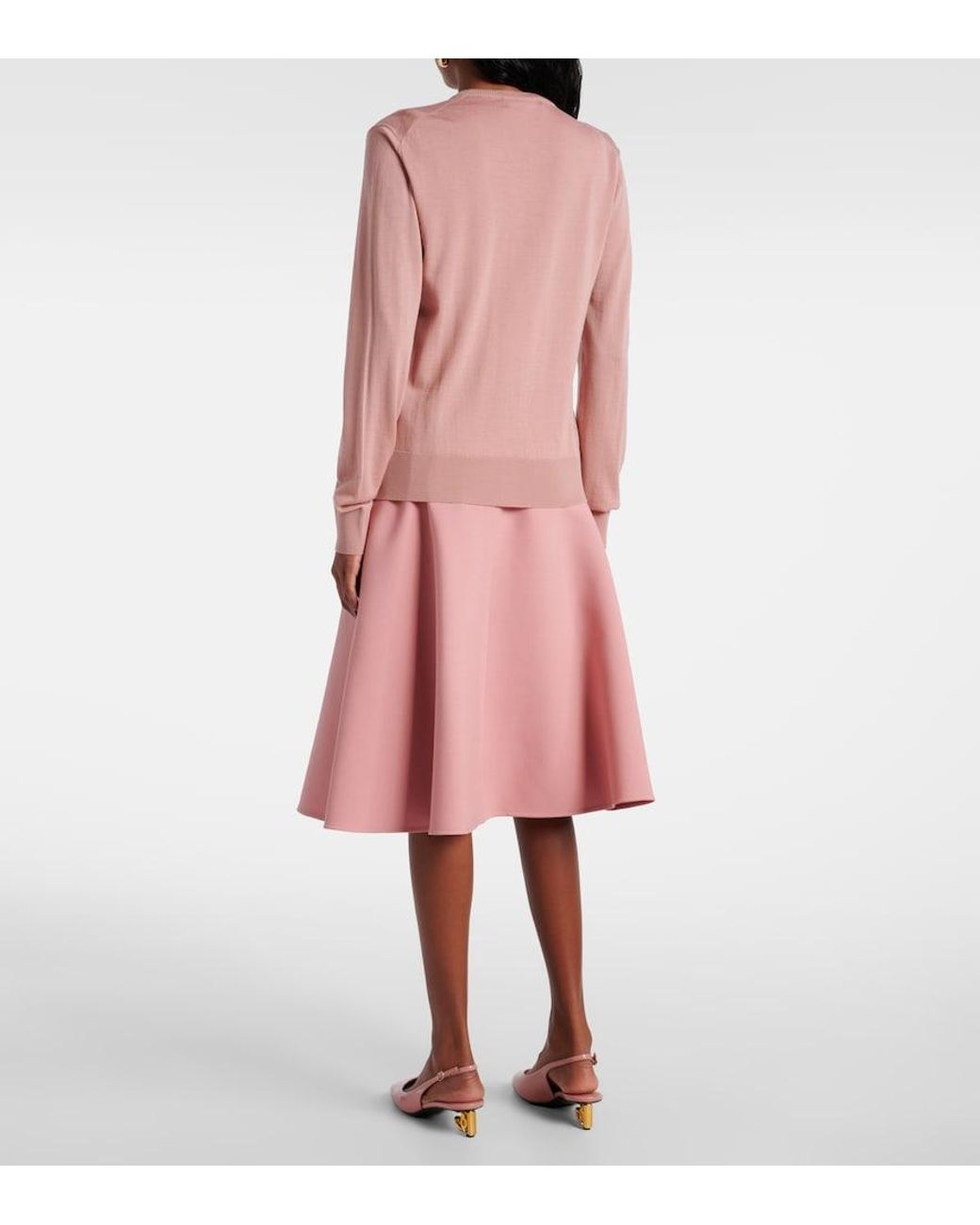 Dolce & Gabbana Pink Virgin Wool Cardigan