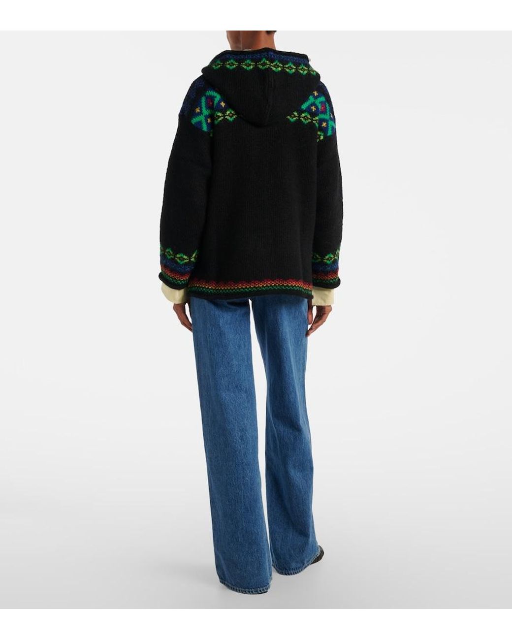 Polo Ralph Lauren Black Hooded Wool Sweater