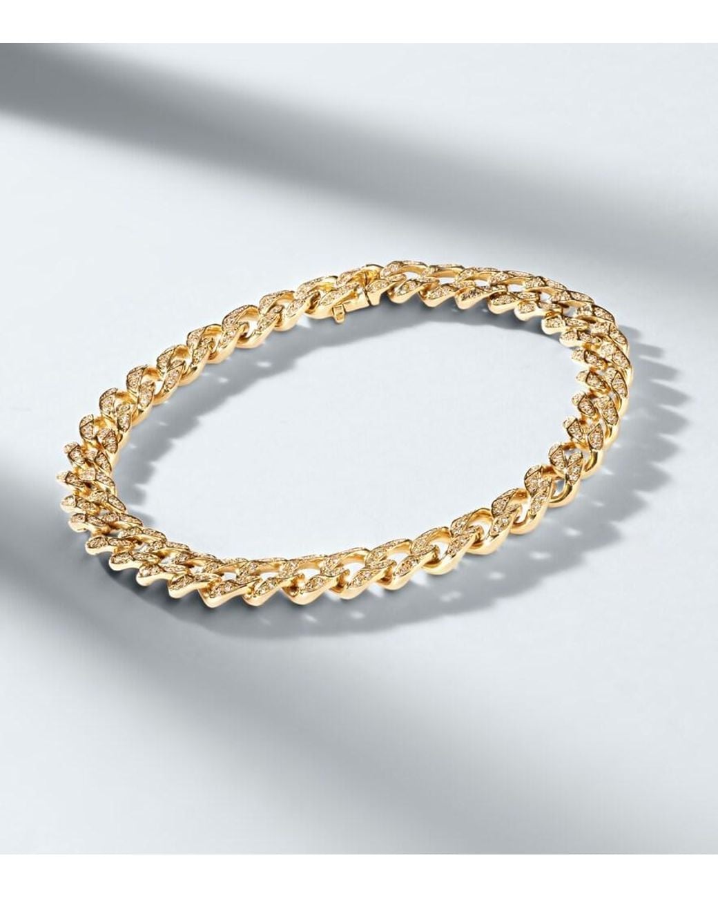 SHAY Metallic Medium 18Kt Chain Bracelet With Diamonds for men