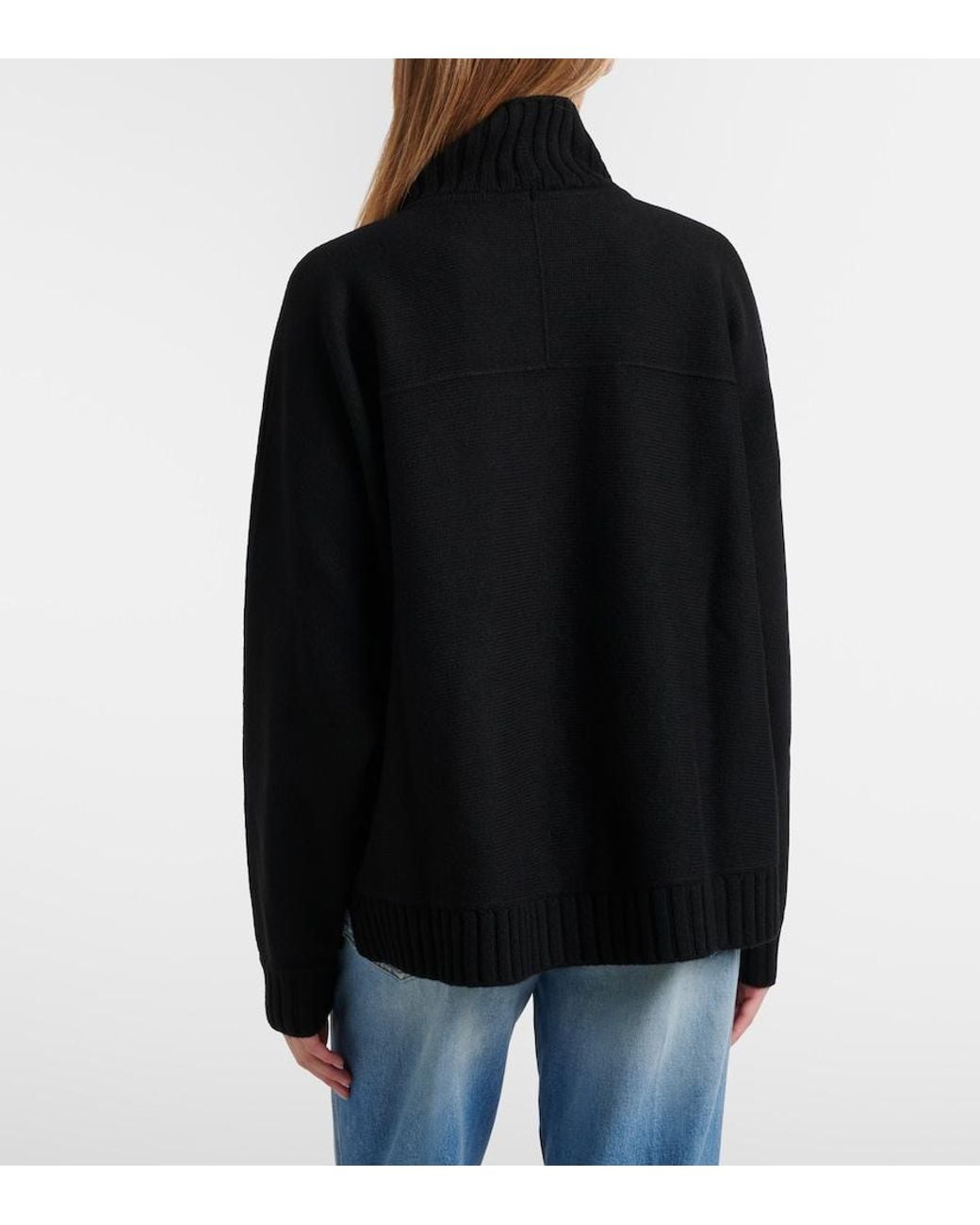Gucci Black Horsebit Wool-Blend Turtleneck Sweater